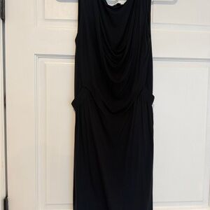 Theory Daniola Black cowl neck dress